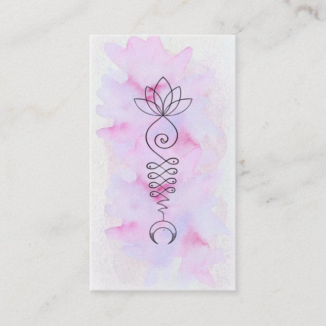 ** Lotus Moon - Energy Healer Yoga Reiki Business Card (Front)