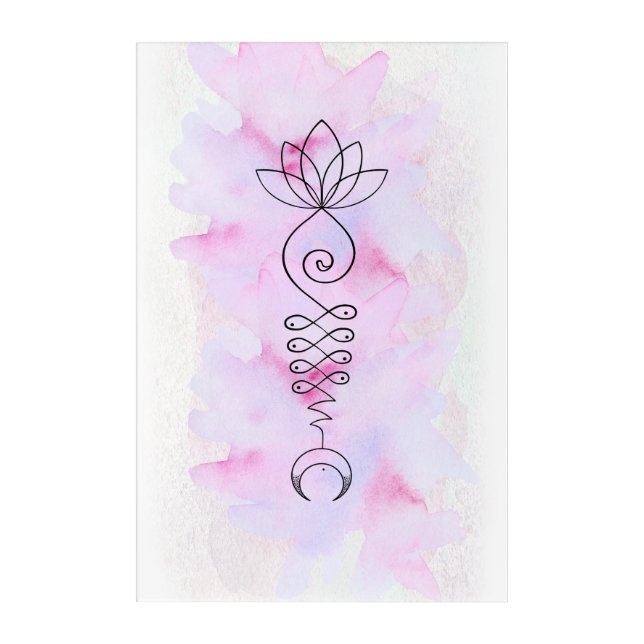 *~* Lotus Moon Path To Enlightenment Nirvana Acrylic Print (Front)