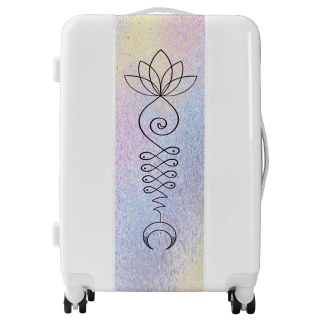 *~*  Lotus  Moon Sacred Geometry Symbol Artsy Luggage (Front)