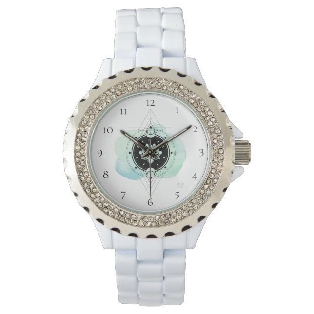 *~* Lotus Moon Stars Sacred Geometry Spiritual Watch (Front)