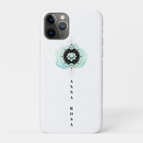 Lotus Moon Stars Sacred Symbol Enlightenment iPhone 11 Pro Case