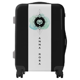 *~* Lotus, Moon, Stars Sacred Symbol Luggage