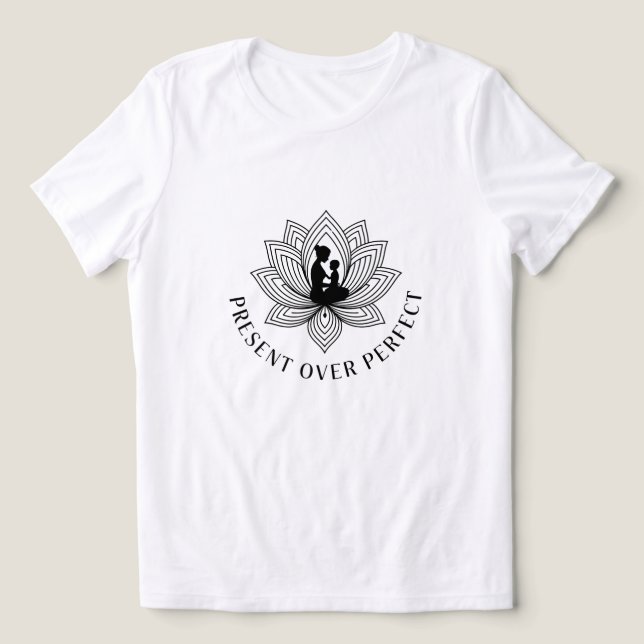 Lotus Mother Child Present Mantra Art Tri-Blend Shirt (Design Front)