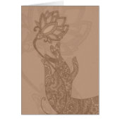 Lotus Mudra Mehndi Card (blank for any occasion) (Front)