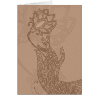 Lotus Mudra Mehndi Card (blank for any occasion)