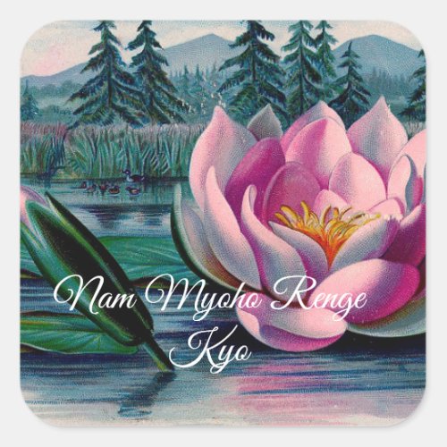 Lotus Nam Myoho Renge Kyo Buddhist Sticker