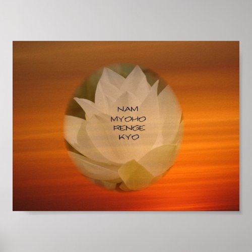 Lotus Nam Myoho Renge Kyo Poster