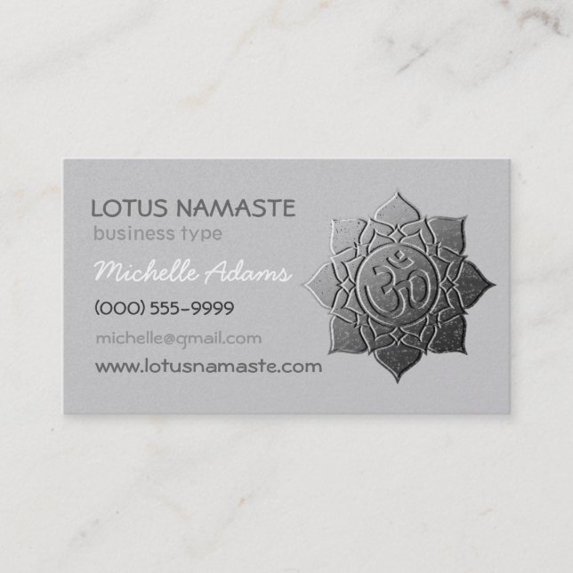 Lotus Namaste Om(Aum) Appointment Card (Front)