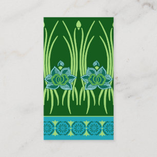 LOTUS NOUVEAU: BLUE GREEN SCENE BUSINESS CARD