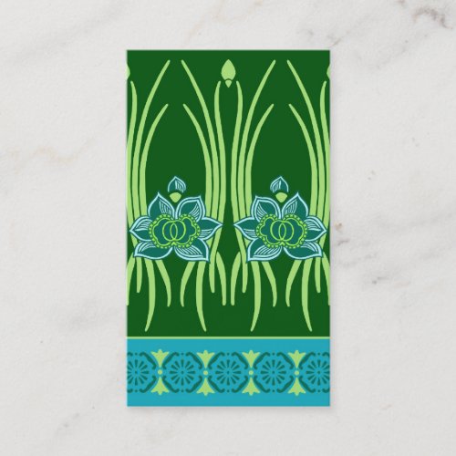 LOTUS NOUVEAU: BLUE GREEN SCENE BUSINESS CARD