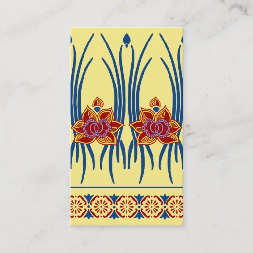 Customizable LOTUS NOUVEAU: JULY AFTERNOON BUSINESS CARD TEMPLATES