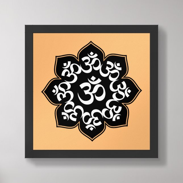 Lotus OM Design Framed Art (Framed Front)