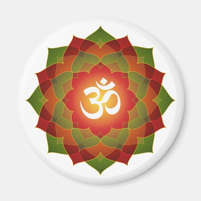 Lotus Om Design Magnet (Front)