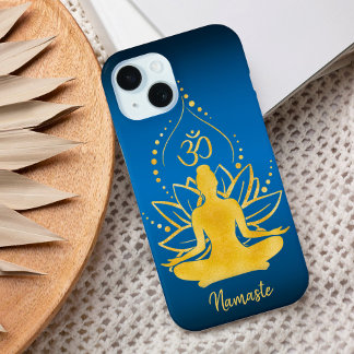 Lotus & Om – Personalized Name Minimalist iPhone 15 Case