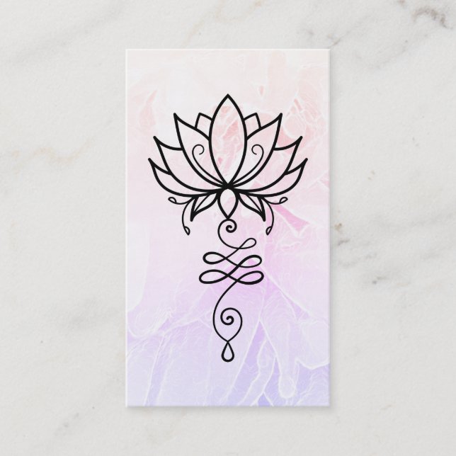 *~* Lotus Ombre Nirvana Sacred Geometry Business Card (Front)
