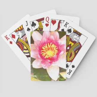 Lotus on Pink Vintage Art 