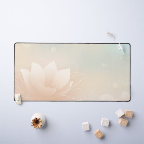 Lotus Orange background Multi_function Desk Mat