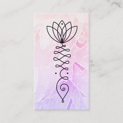  Lotus Pastel  Peony Healer Massage Yoga Reiki Business Card
