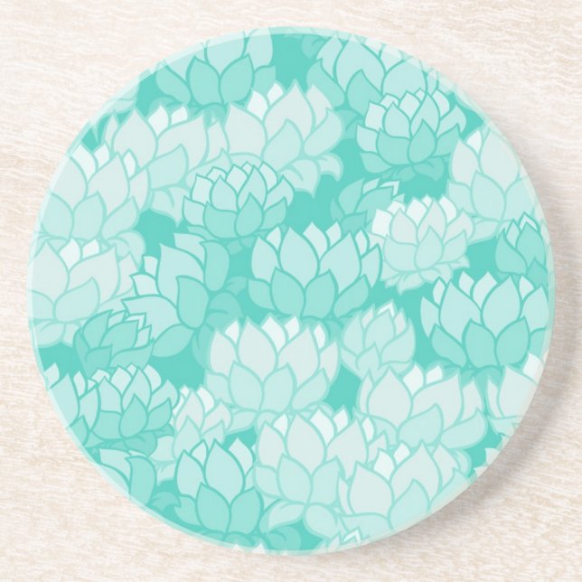 Lotus pattern 2 drink coaster (Front)