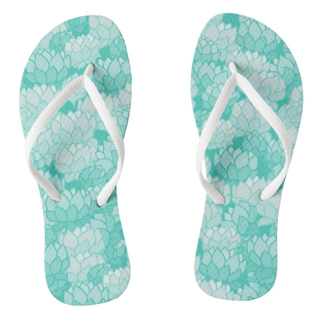 Lotus pattern 2 flip flops (Footbed)