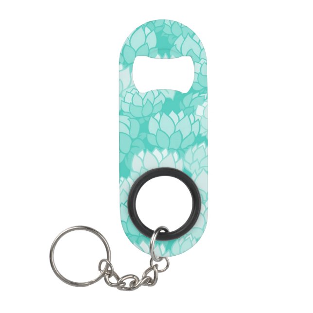 Lotus pattern 2 keychain bottle opener (Front)