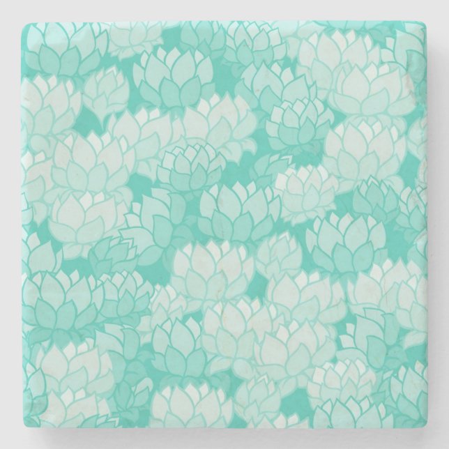 Lotus pattern 2 stone coaster (Front)