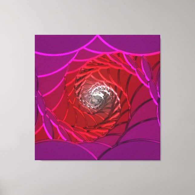 Lotus Pattern Glass Art 2B Canvas Print (Front)