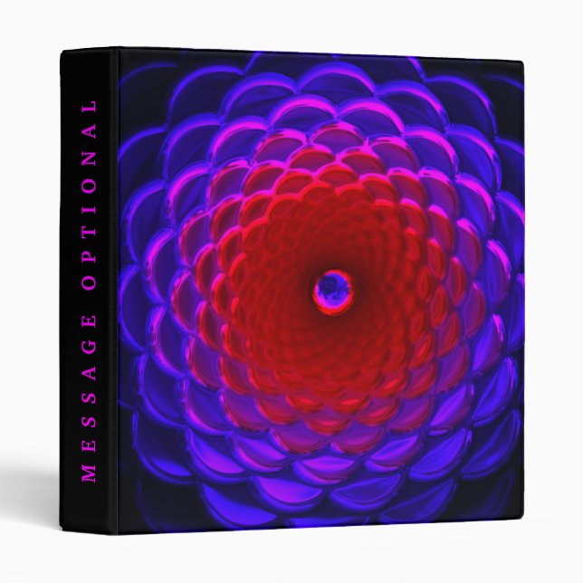 Lotus Pattern Glass Art 3B Binder (Front/Spine)