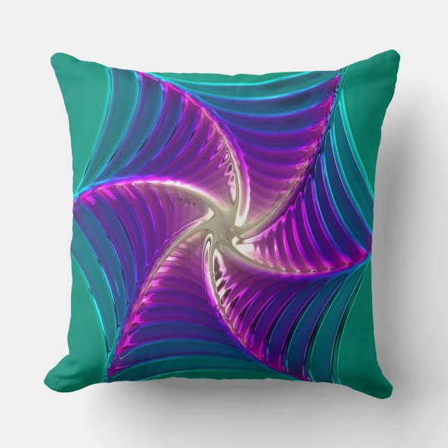 Lotus Pattern Glass Art 5A Pillows (Front)