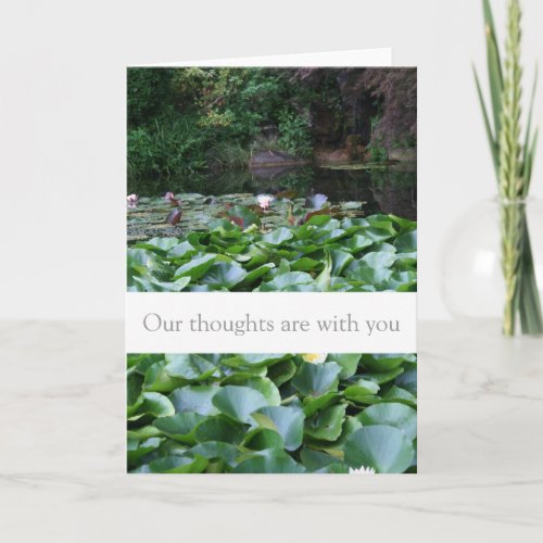 Lotus Peaceful Garden Floral Condolences Card