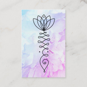 *** Lotus Peony Heart  Nirvana Massage Reiki Yoga Business Card