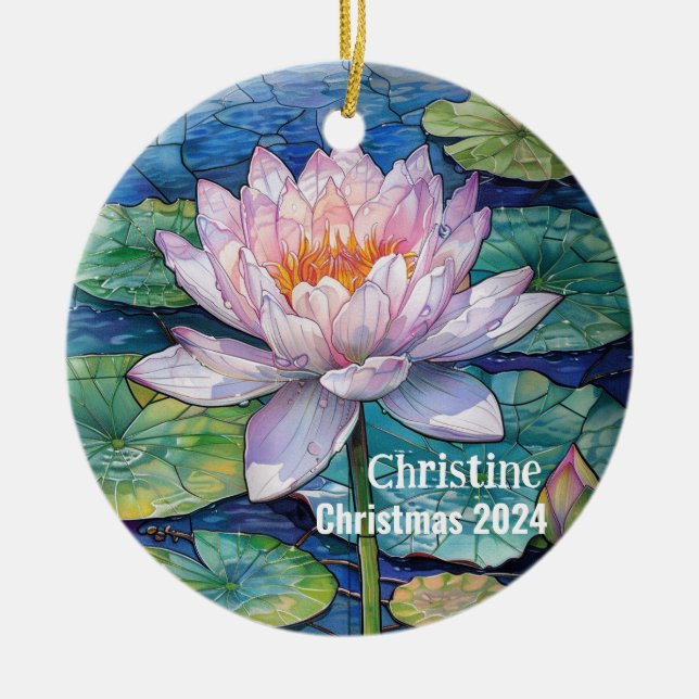 Lotus Personalized Lotus Ornament (Front)