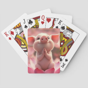 Lotus Piglet of Bliss Poker Cards