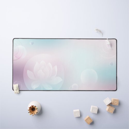 Lotus Pink background Multi_function Desk Mat