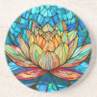 Lotus pink stained glass