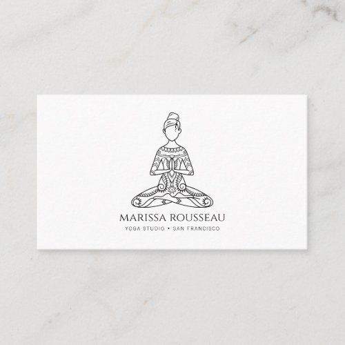 Lotus Poise Yoga Instructor Business Card