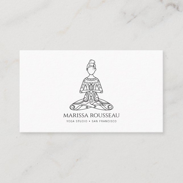 Lotus Poise Yoga Instructor Business Card (Front)