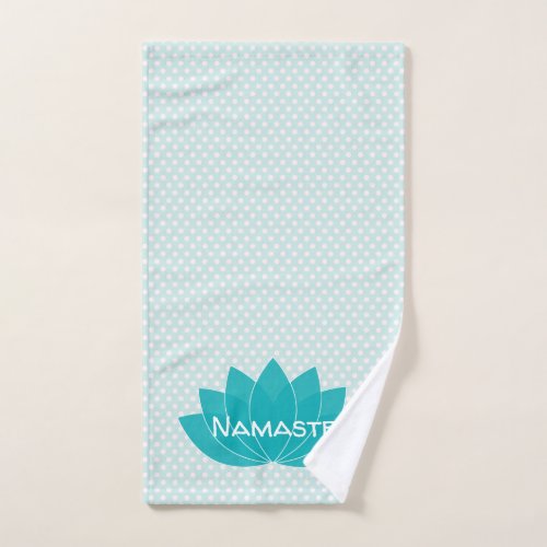 Lotus Polka Dot Yoga Exercise Hand Towel