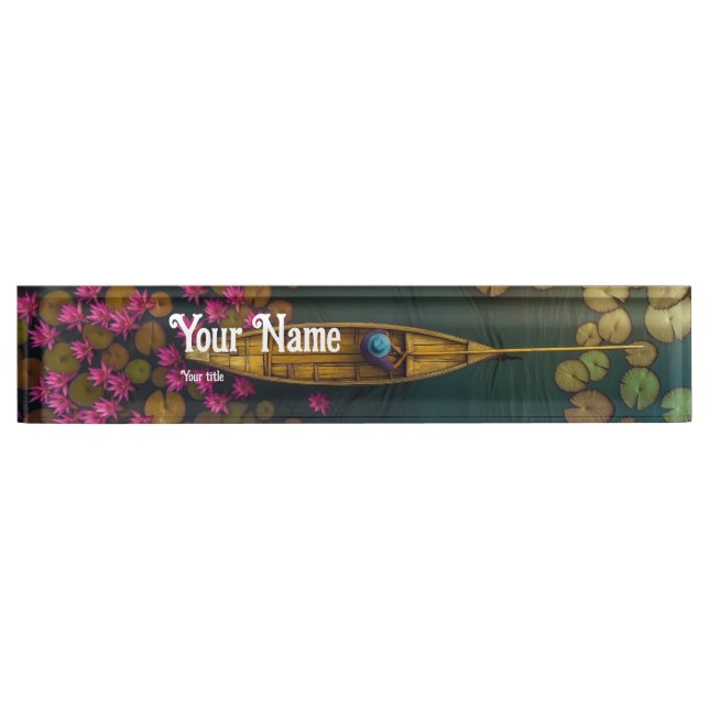 lotus pond  desk name plate (Front)