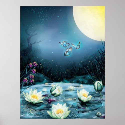 Lotus Pond Poster