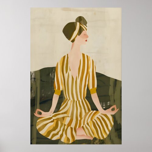 Lotus Pose Poster - Meditative Printable for Her