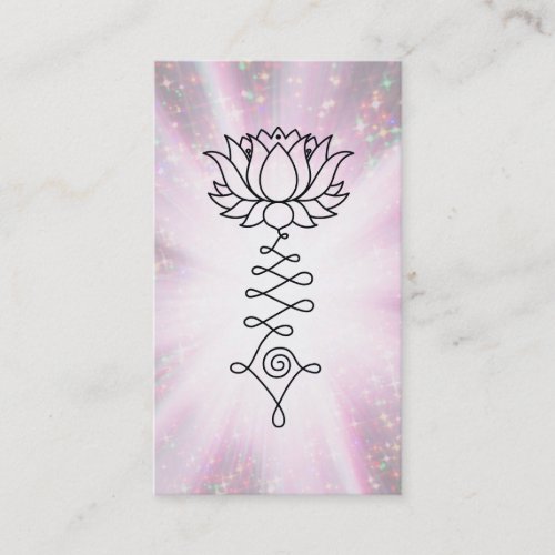   Lotus Rainbow Sparkle Reiki Energy Healing Business Card
