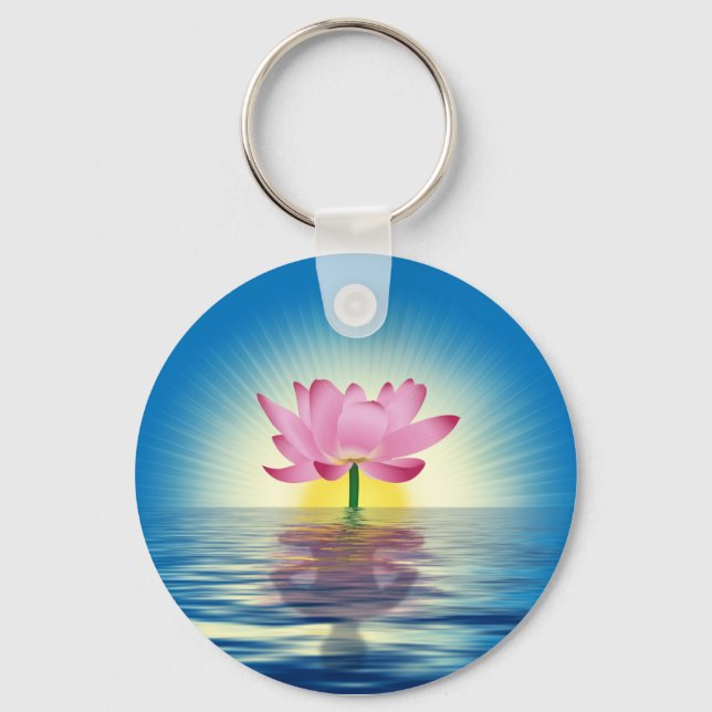 Lotus Reflection Keychain (Front)