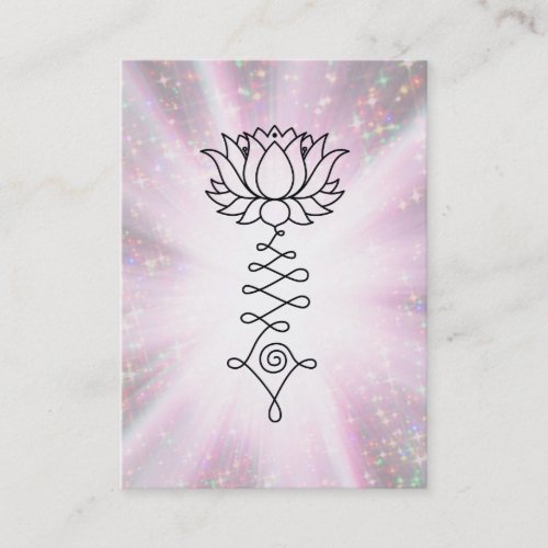  Lotus Reiki Energy Healing Sparkle  Rays Business Card