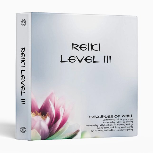 Lotus Reiki III Coursework & Journaling Binder (Front/Spine)