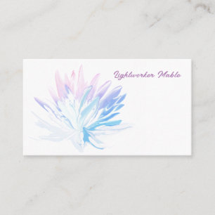 Lotus, Reiki, Spiritual, Watercolor Business Cards