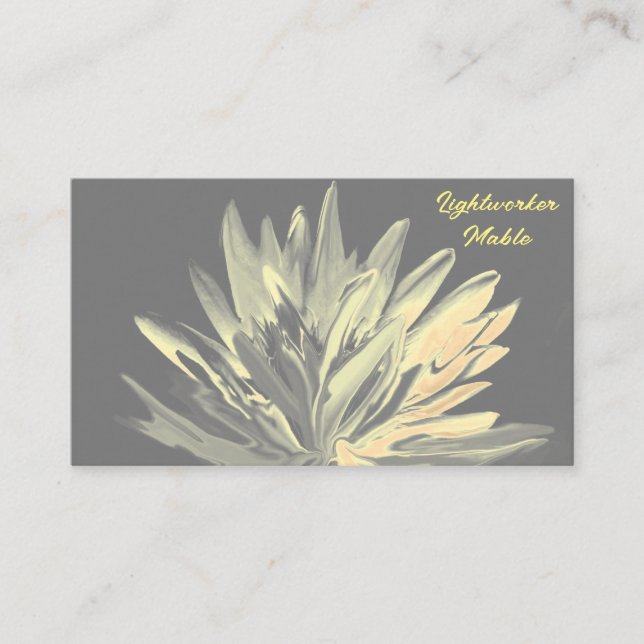 Lotus, Reiki, Spiritual, Watercolor Business Cards (Front)