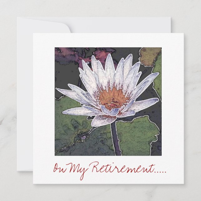 "LOTUS" RETIREMENT PARTY INVITATION CARD (Front)