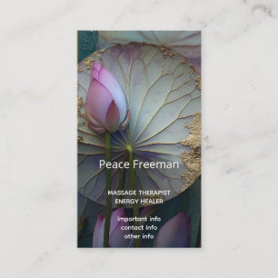 Lotus Reverie   Lotus Flower Design Business Card