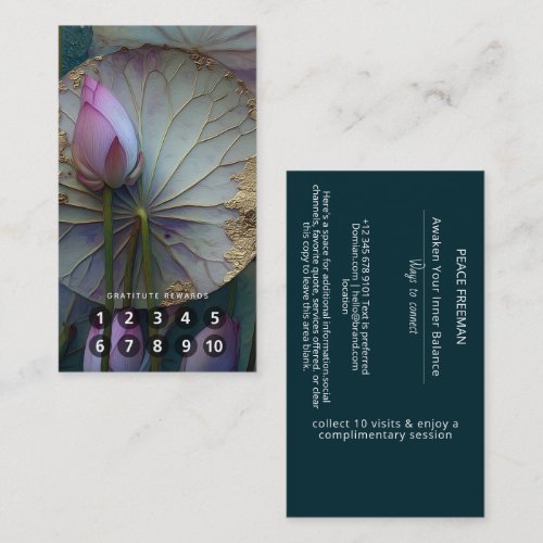 Lotus Reverie | Lotus Flower Design Business Card